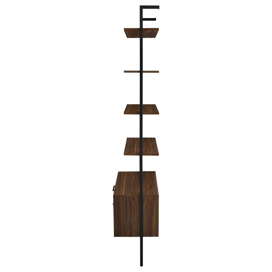 Owens 3-piece 96-inch Wall Mounted Bookshelf Set Walnut - 980074-S3