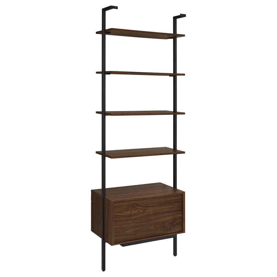 Owens 3-piece 96-inch Wall Mounted Bookshelf Set Walnut - 980074-S3
