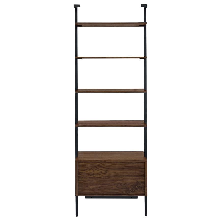 Owens 3-piece 96-inch Wall Mounted Bookshelf Set Walnut - 980074-S3