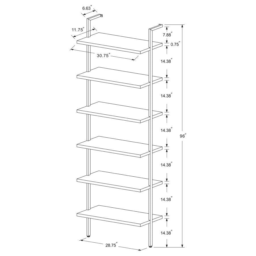 Owens 3-piece 96-inch Wall Mounted Bookshelf Set Walnut - 980074-S3