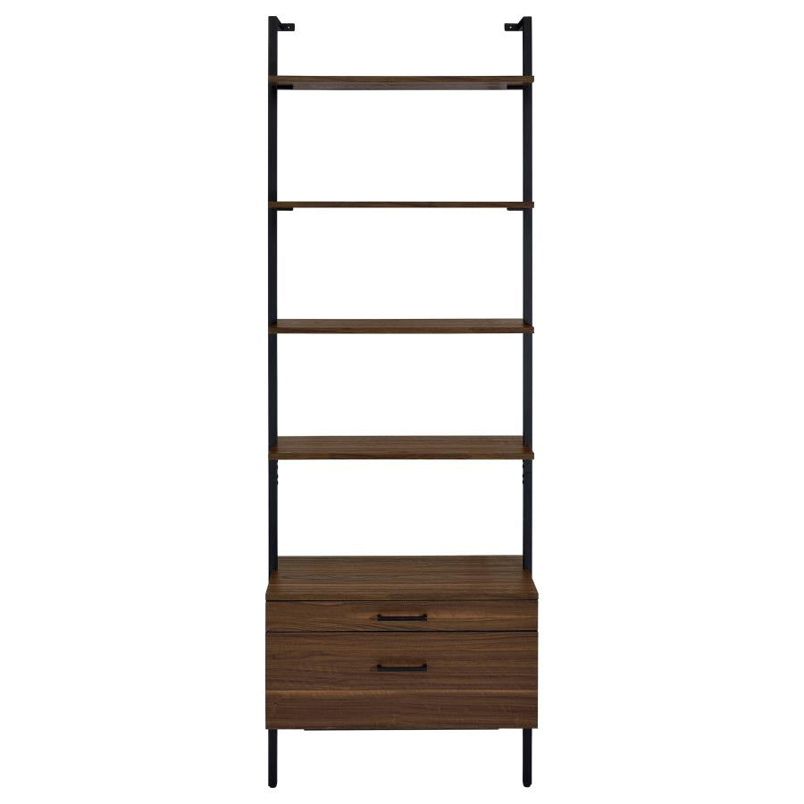 Owens 96-inch 4-shelf Storage Wall Bookshelf Walnut - 980074