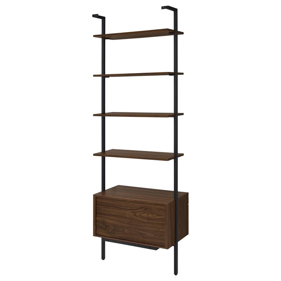 Owens 96-inch 4-shelf Storage Wall Bookshelf Walnut - 980074