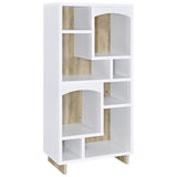 Dalton 65-inch 6-shelf Bookcase White and Distressed Pine - 980075