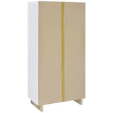 Dalton 65-inch 6-shelf Bookcase White and Distressed Pine - 980075