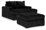 Midnight-Madness Oversized Chaise and Oversized Accent Ottoman - 98103U10