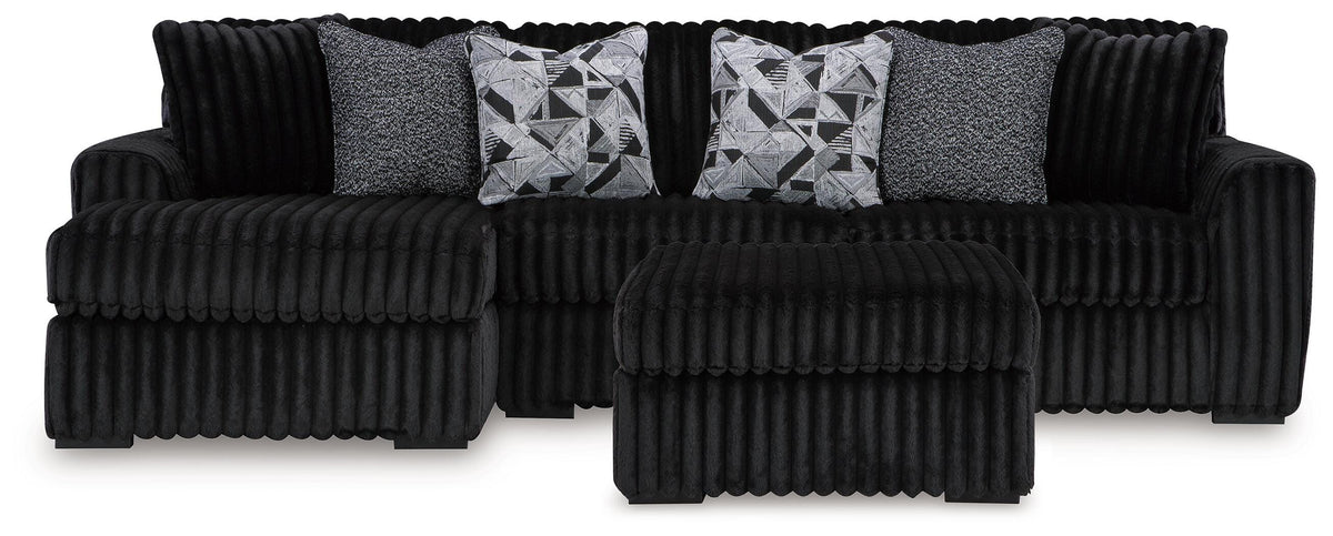 Midnight-Madness 2-Piece Sectional and Ottoman - 98103U17