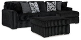 Midnight-Madness 2-Piece Sectional and Oversized Accent Ottoman - 98103U4