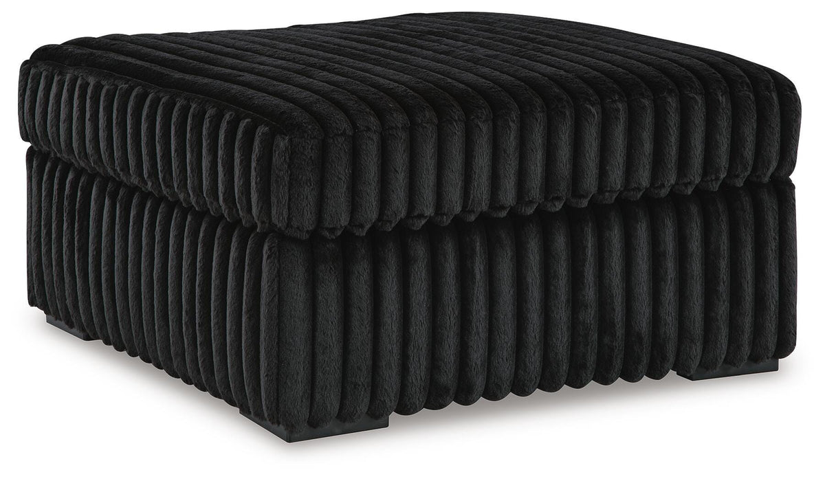 Midnight-Madness 3-Piece Sectional with Double Chaise and Ottoman - 98103U8