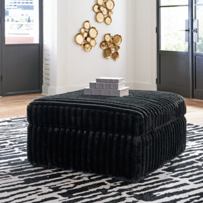 Midnight-Madness Oversized Accent Ottoman - 9810308