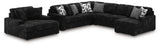 Midnight-Madness 4-Piece Sectional and Oversized Chaise - 98103U2