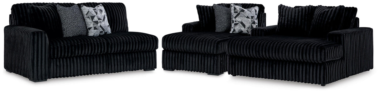 Midnight-Madness 2-Piece Sectional and Oversized Chaise - 98103U5