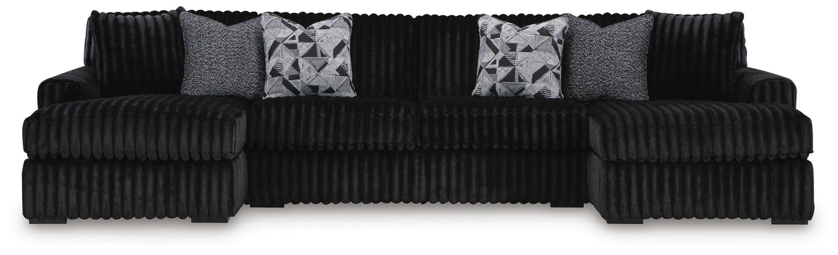 Midnight-Madness 3-Piece Sectional with Chaise - 98103S5