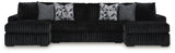 Midnight-Madness 3-Piece Sectional with Chaise - 98103S5