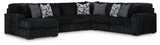 Midnight-Madness 4-Piece Sectional with Chaise - 98103S4