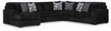 Midnight-Madness 4-Piece Sectional with Chaise - 98103S4