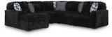 Midnight-Madness 6-Piece Sectional with Chaise - 98103S23