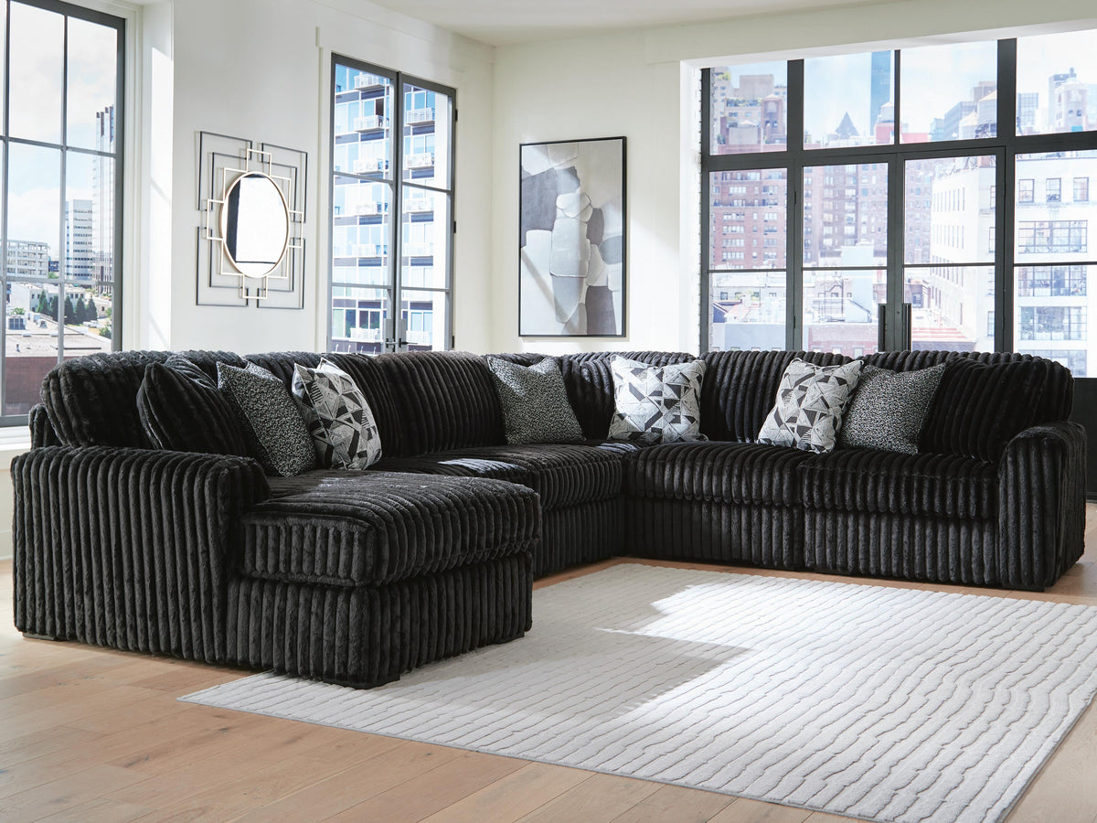 Midnight-Madness 6-Piece Sectional with Chaise - 98103S23