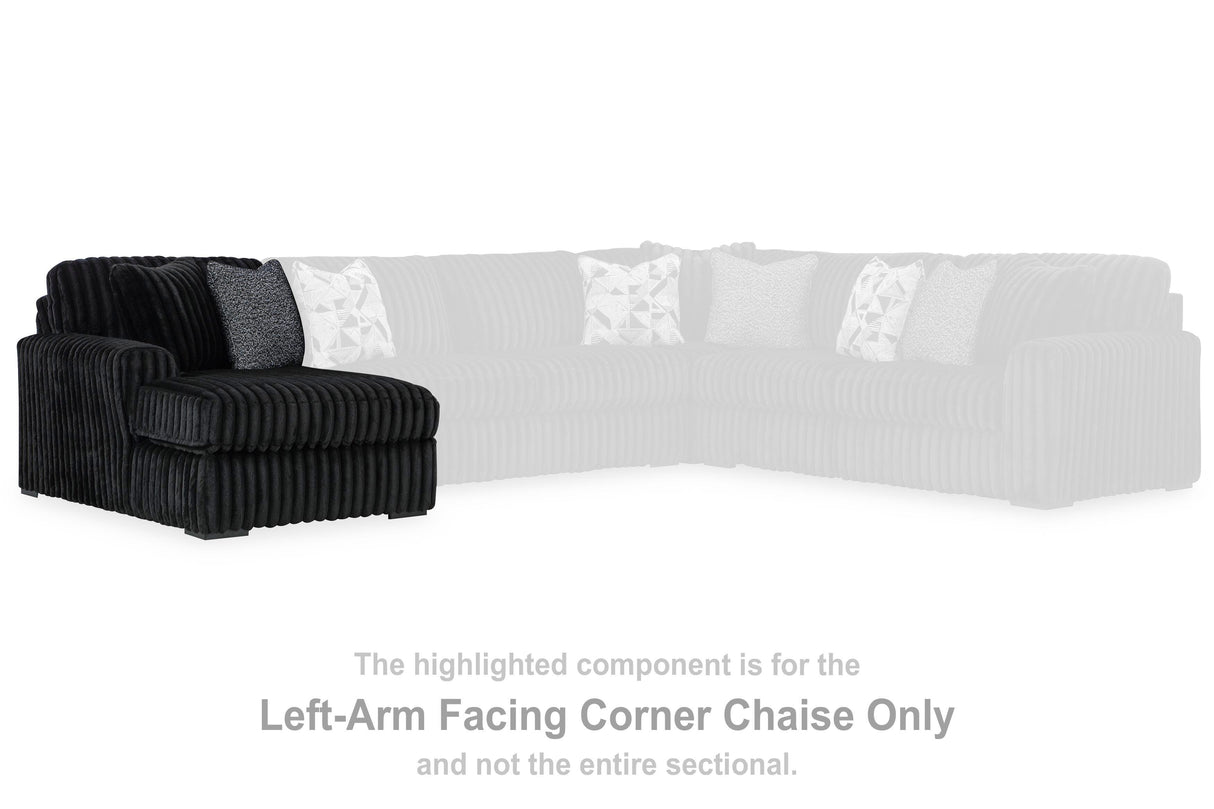 Midnight-Madness Left-Arm Facing Corner Chaise - 9810316