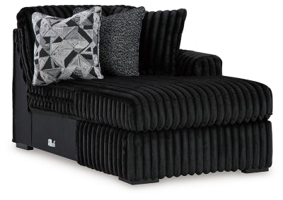 Midnight-Madness 2-Piece Sectional and Oversized Accent Ottoman - 98103U4