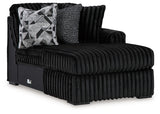 Midnight-Madness 2-Piece Sectional and Oversized Accent Ottoman - 98103U4