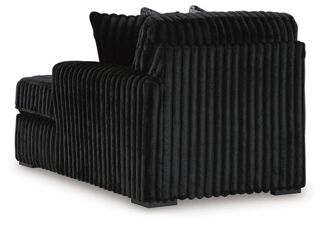 Midnight-Madness 2-Piece Sectional and Oversized Accent Ottoman - 98103U4