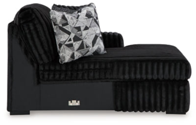 Midnight-Madness 2-Piece Sectional and Oversized Accent Ottoman - 98103U4