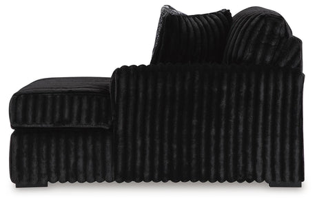 Midnight-Madness 2-Piece Sectional and Oversized Accent Ottoman - 98103U4