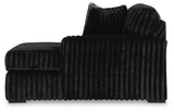 Midnight-Madness 2-Piece Sectional and Oversized Accent Ottoman - 98103U4