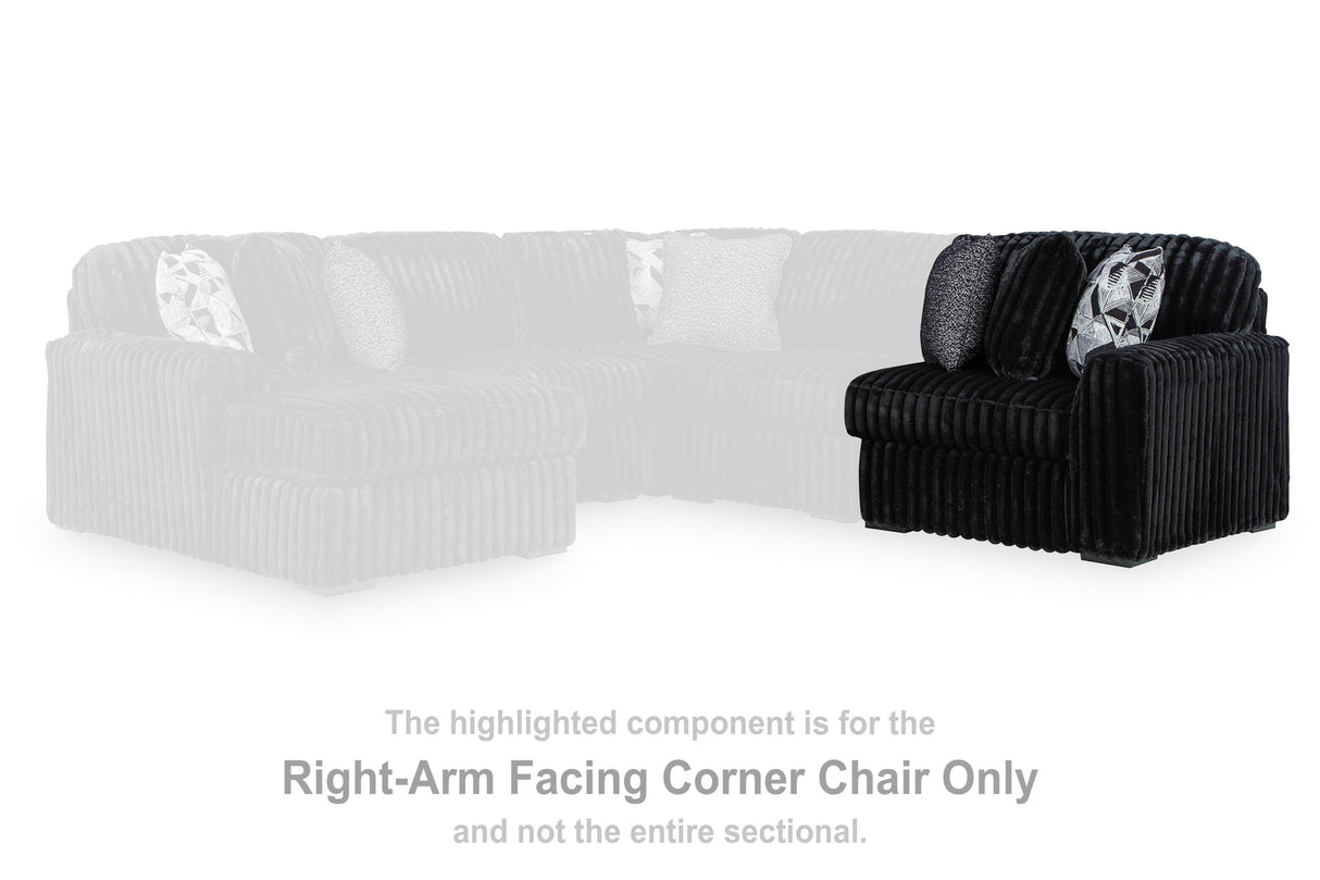 Midnight-Madness Right-Arm Facing Corner Chair - 9810365