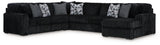 Midnight-Madness 4-Piece Sectional with Chaise - 98103S3