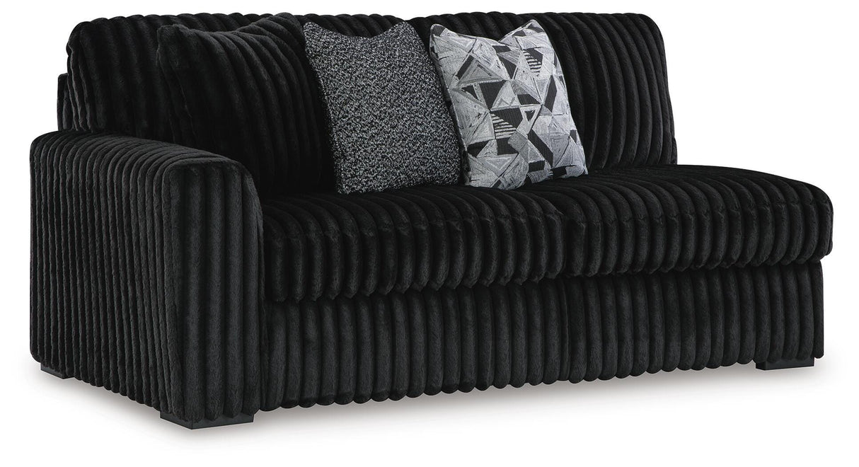 Midnight-Madness 2-Piece Sectional and Oversized Accent Ottoman - 98103U4