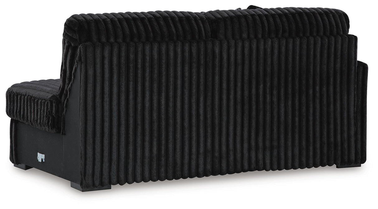 Midnight-Madness 2-Piece Sectional and Oversized Accent Ottoman - 98103U4
