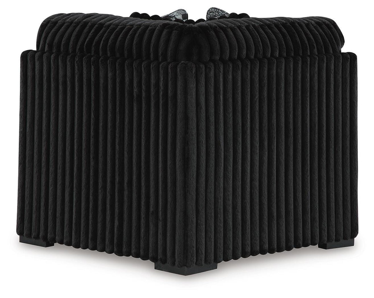 Midnight-Madness 4-Piece Sectional and Oversized Accent Ottoman - 98103U3