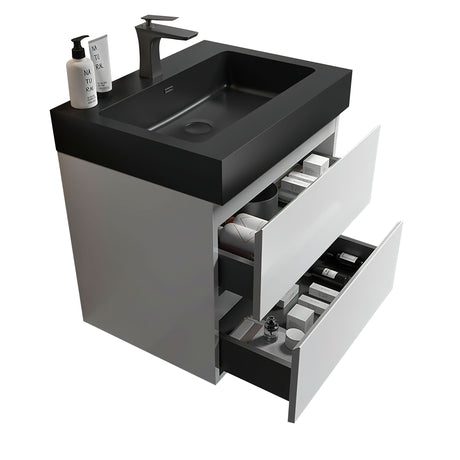Alice - Bathroom Vanity With Large Storage, Sink, Wall Mounted