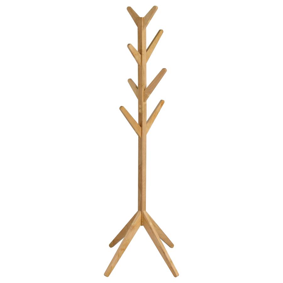 Margaret Solid Wood Coat Rack Clothing Hanger Natural Oak - 983271