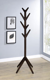 Margaret Solid Wood Coat Rack Clothing Hanger Cappuccino - 983273