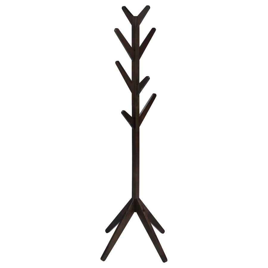 Margaret Solid Wood Coat Rack Clothing Hanger Cappuccino - 983273