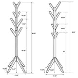 Margaret Solid Wood Coat Rack Clothing Hanger Cappuccino - 983273