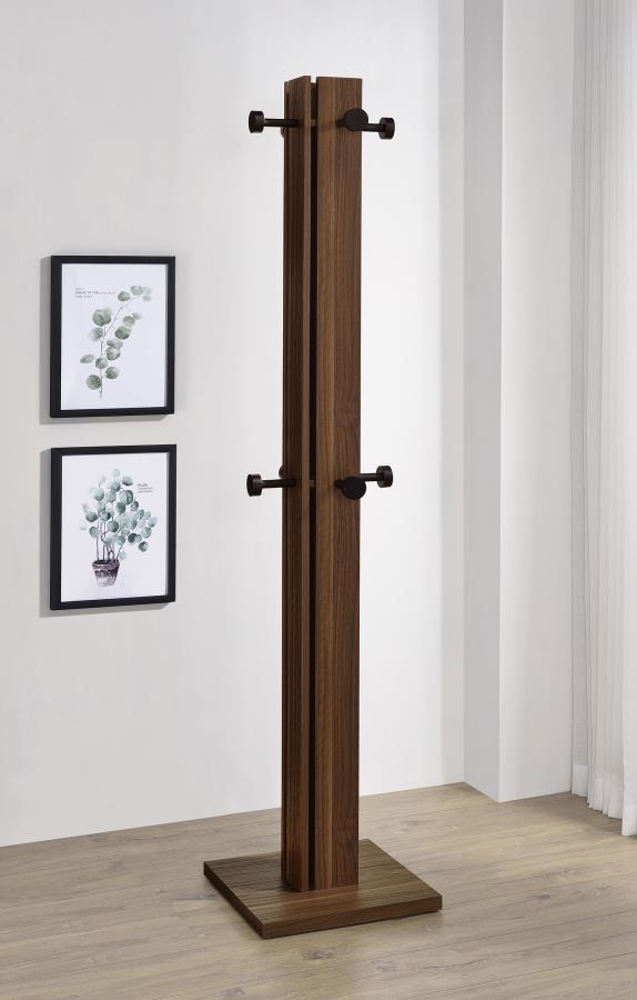 Rikkie Engineered Wood Coat Rack Walnut - 983281