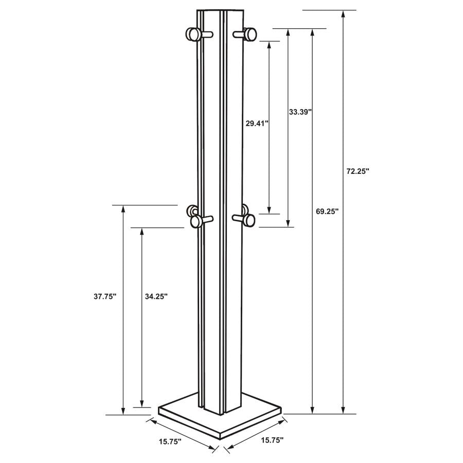 Rikkie Engineered Wood Coat Rack Walnut - 983281