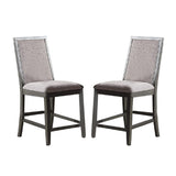 Upholstered Dining Chairs Counter Height (Set of 2) - Gray