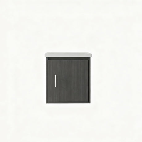Floating Bathroom Vanity Combo, Wall Mounted Cabinet With Sink & Soft Close Doors For Small Bathrooms
