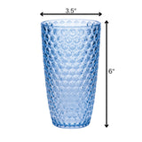 Leading Ware Diamond Cut Acrylic Drinking Glasses (Set of 4)