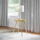 Lymon - Round Top End Table - Gold