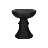 Round Accent Table, Indoor Outdoor - Black