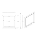 Skye - Marble Mirror - White