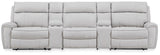 Social Pointe 5-Piece Power Reclining Sectional - PC98802S14