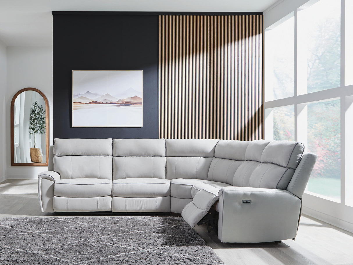 Social Pointe 5-Piece Power Reclining Sectional - PC98802S8