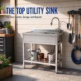 Freestanding Utility Sink With Accents