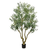 Artificial Olive Tree Large With Trunk, Indoor / Outdoor Decorative Plant For Living Room - Green